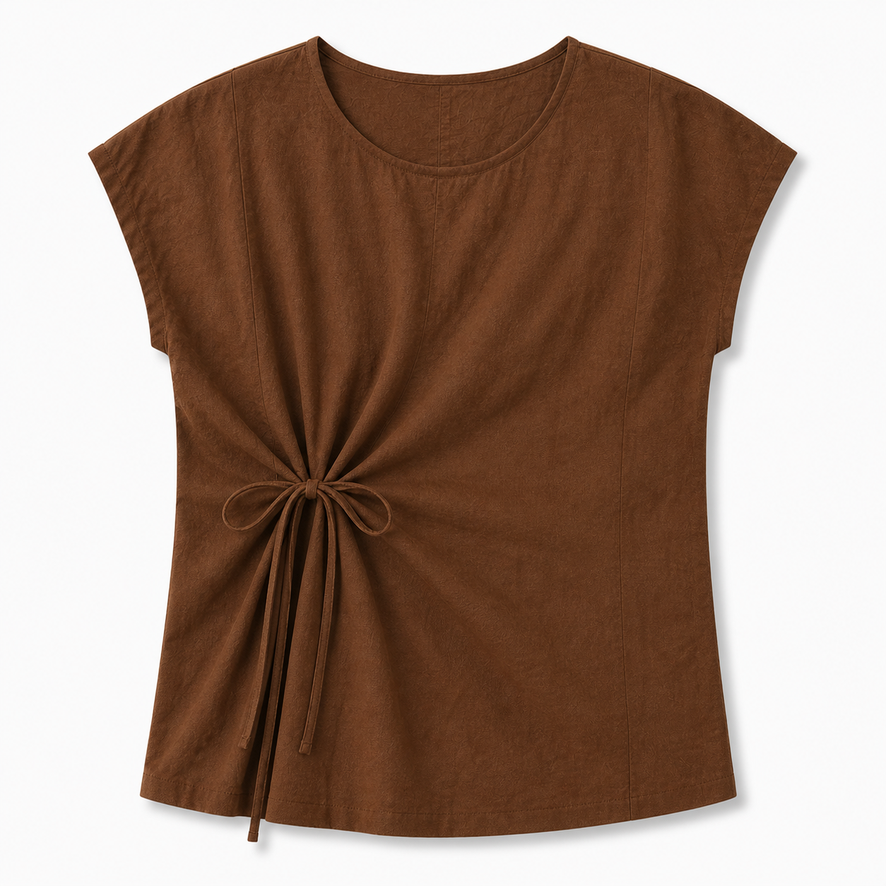 Side Cinch Top in Mocha