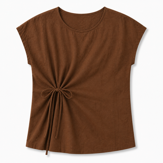 Side Cinch Top in Mocha