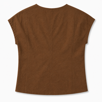 Side Cinch Top in Mocha
