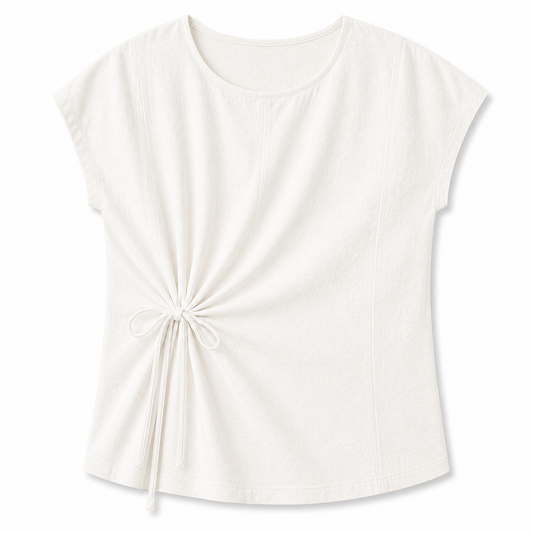 Side Cinch Top in Snow
