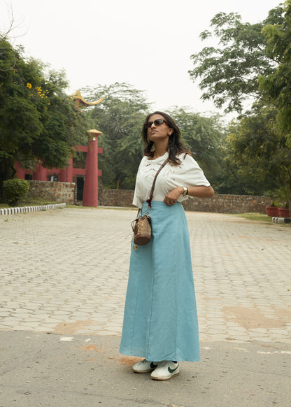 Element Skirt in Sky Mist