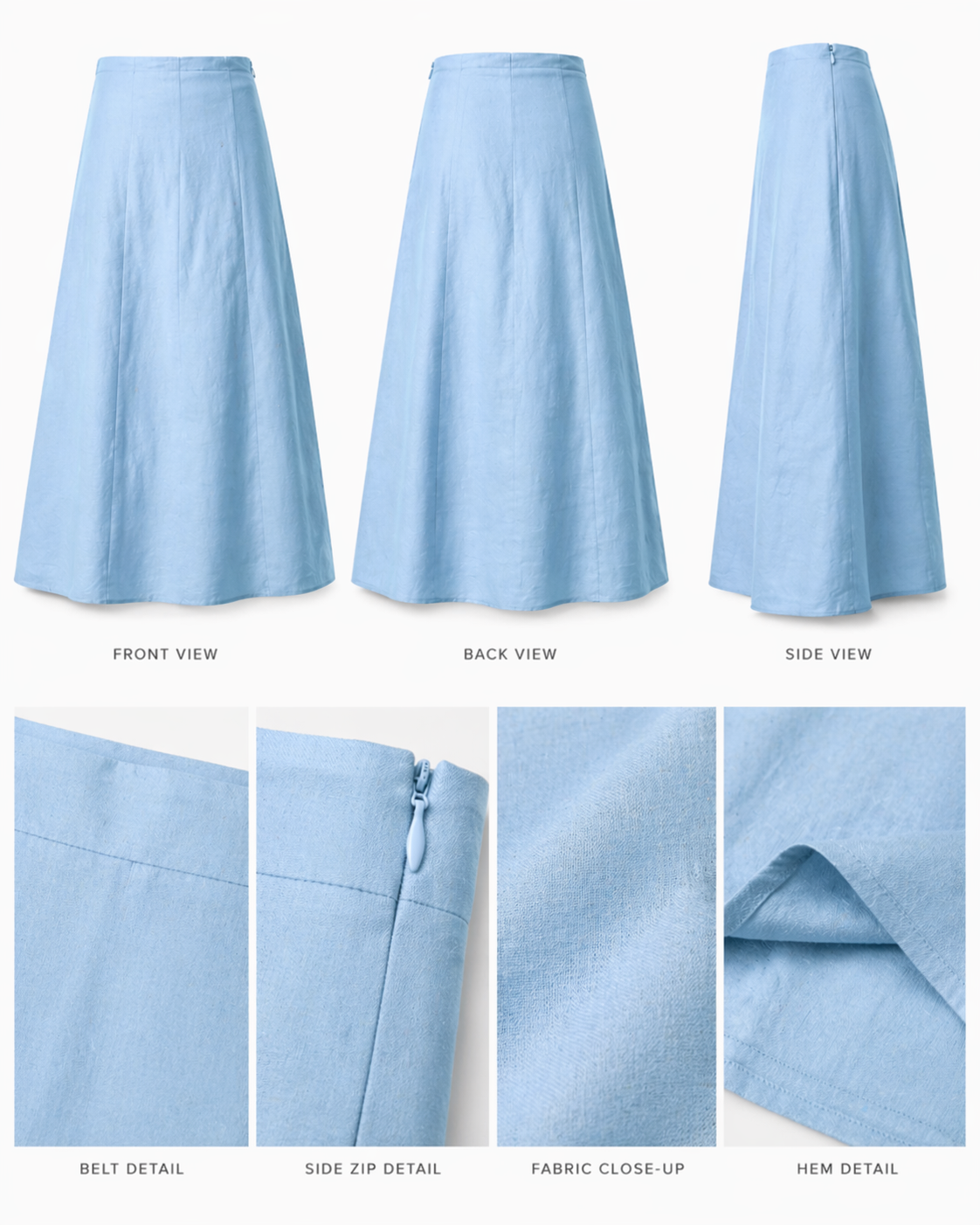 Element Skirt in Sky Mist