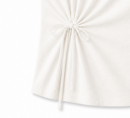 Side Cinch Top in Snow